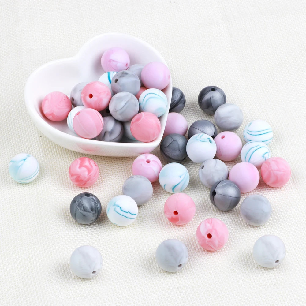 15mm Silicone Beads