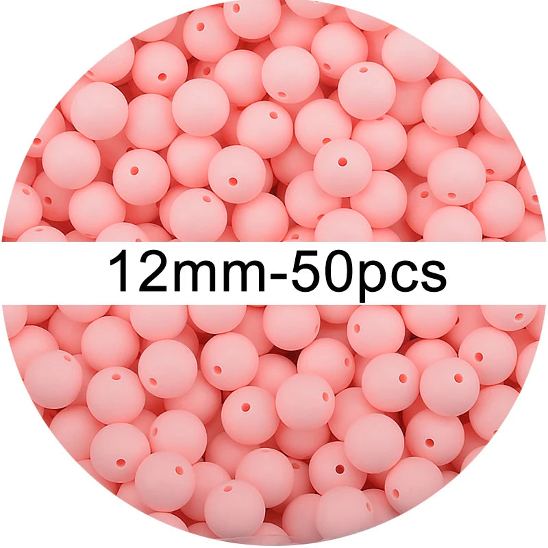 Silicone Beads 12mm 50pcs