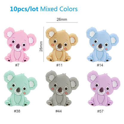 Silicone Teether Beads BPA Free Cartoon