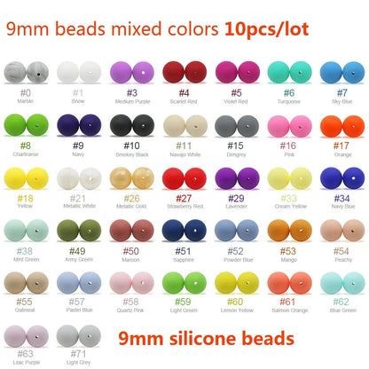 Silicone Teether Beads BPA Free Cartoon