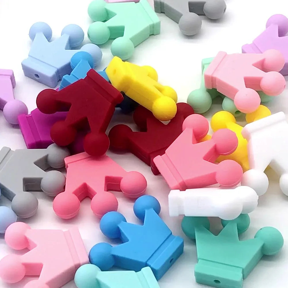 Food Grade Silicone Small Crown Beads