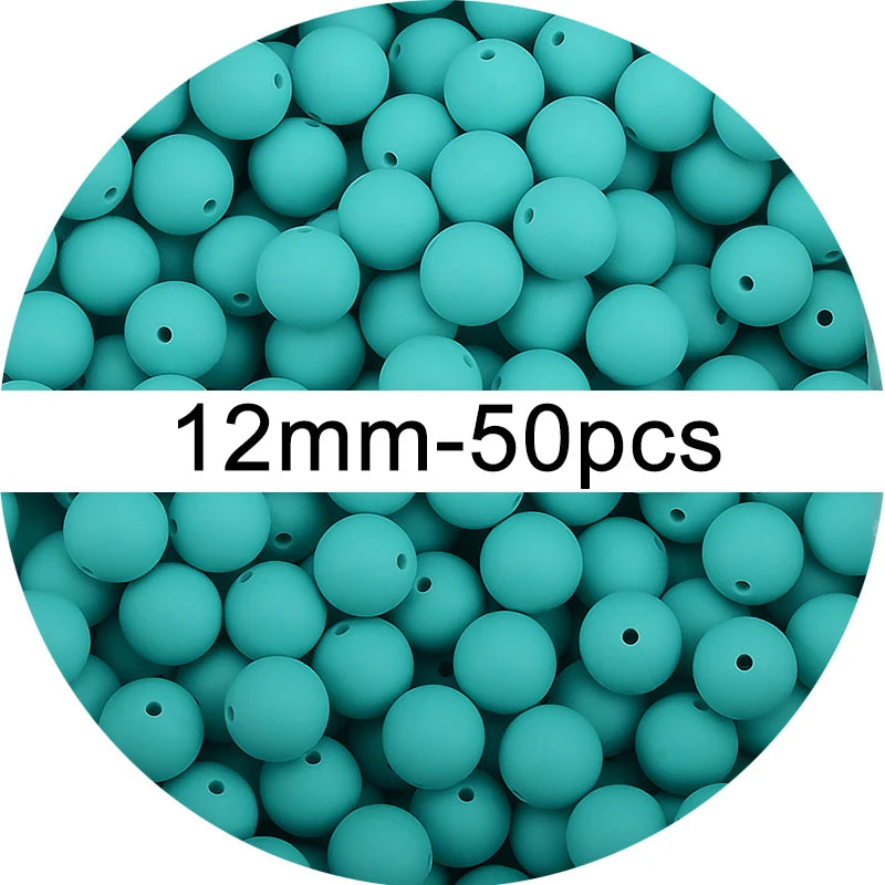 Silicone Beads 12mm 50pcs