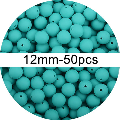 Silicone Beads 12mm 50pcs