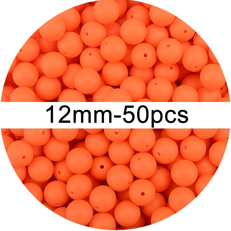 Silicone Beads 12mm 50pcs