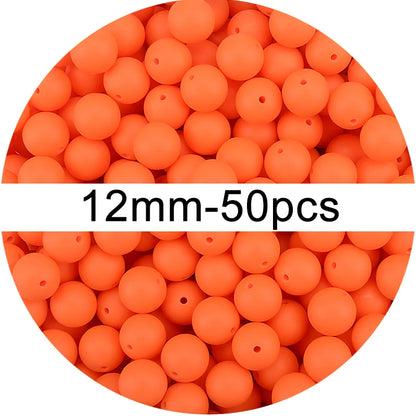 Silicone Beads 12mm 50pcs