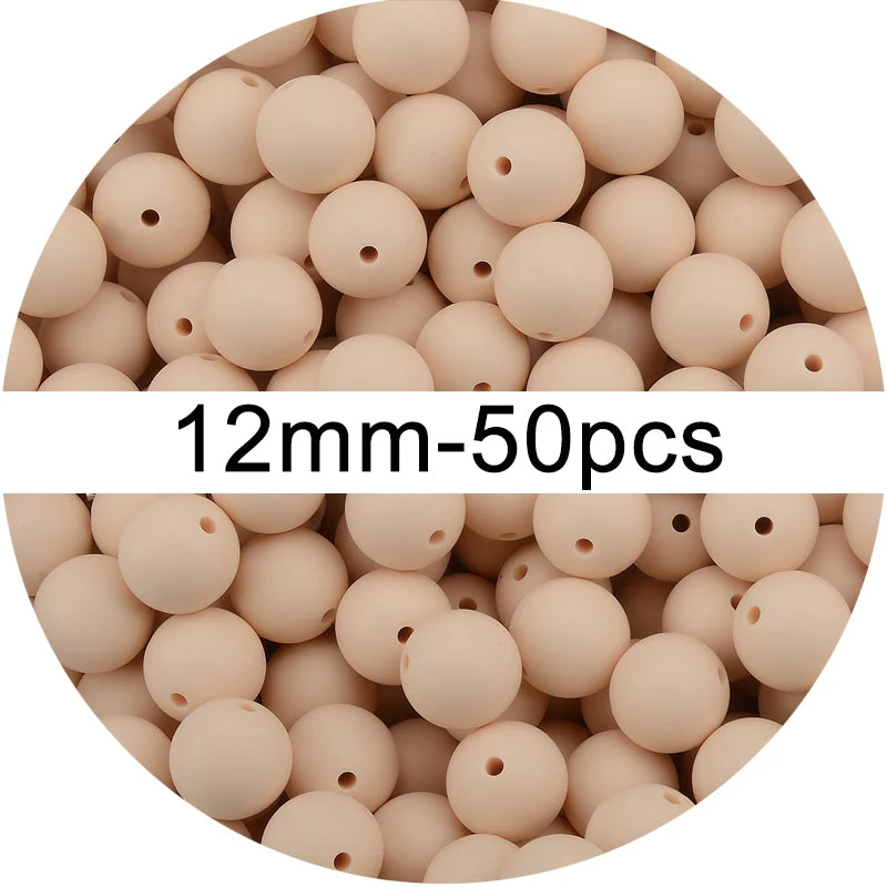 Silicone Beads 12mm 50pcs