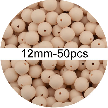 Silicone Beads 12mm 50pcs