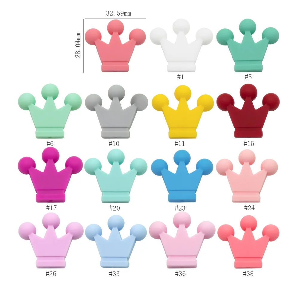 Food Grade Silicone Small Crown Beads