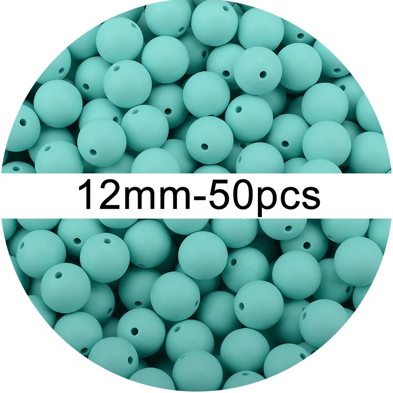 Silicone Beads 12mm 50pcs