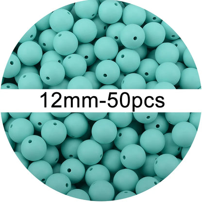 Silicone Beads 12mm 50pcs