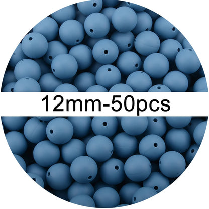 Silicone Beads 12mm 50pcs