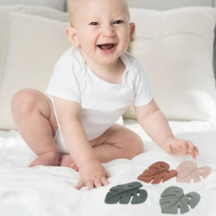 Cartoon Leaf Baby Silicone Teether