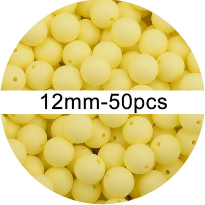 Silicone Beads 12mm 50pcs