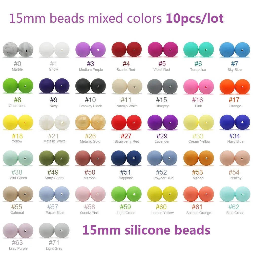 Silicone Teether Beads BPA Free Cartoon