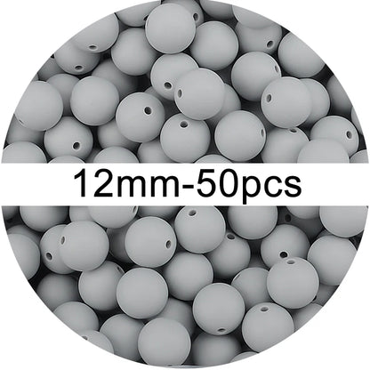 Silicone Beads 12mm 50pcs