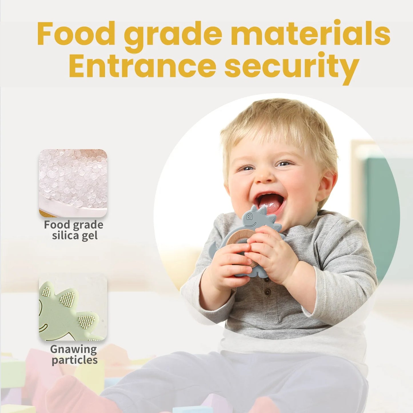 Silicone Wood Ring Teether