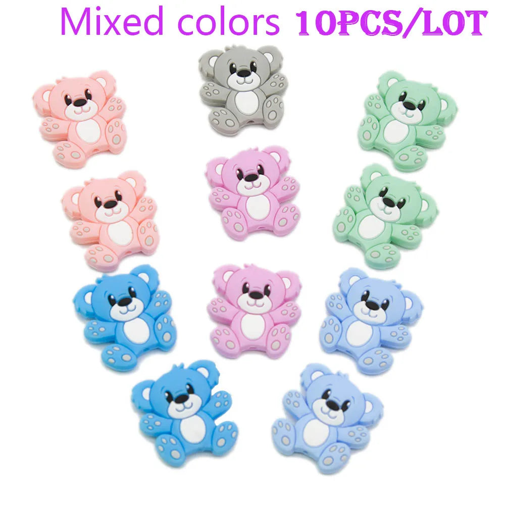 Silicone Teether Beads BPA Free Cartoon
