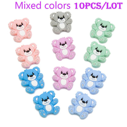 Silicone Teether Beads BPA Free Cartoon