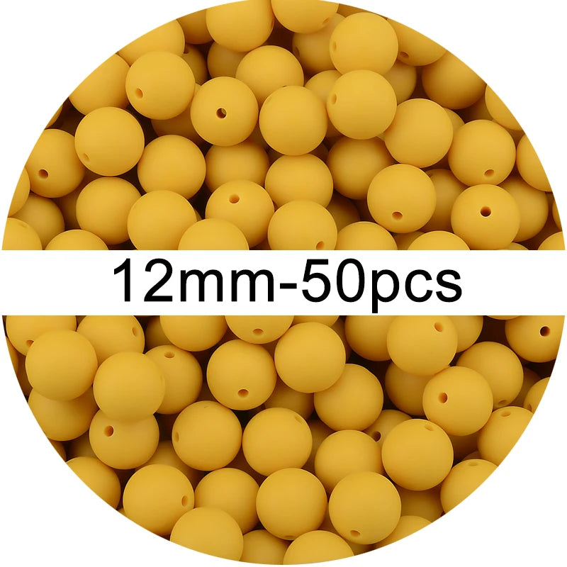 Silicone Beads 12mm 50pcs