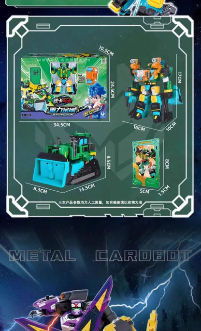 Metal Cardbot Transforming Mecha Robot