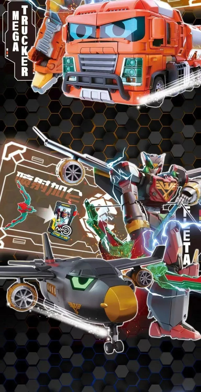 Metal Cardbot Transforming Mecha Robot