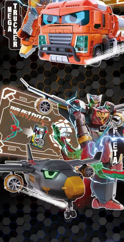 Metal Cardbot Transforming Mecha Robot