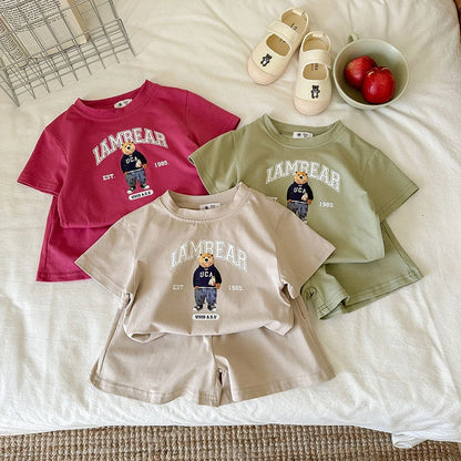 Printed Bear Cute Baby Girl And Boy T-shirt