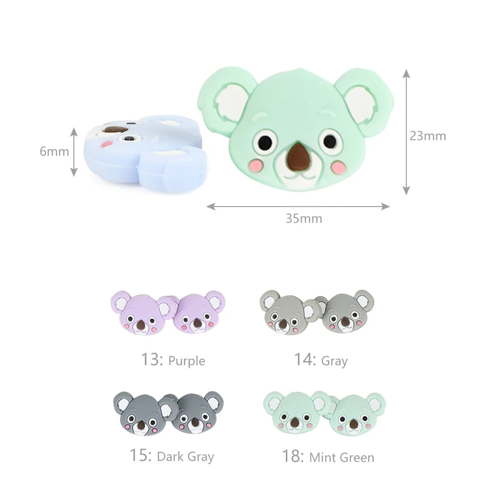 I Love Mom Dad Silicone Beads