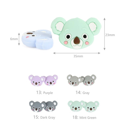 I Love Mom Dad Silicone Beads