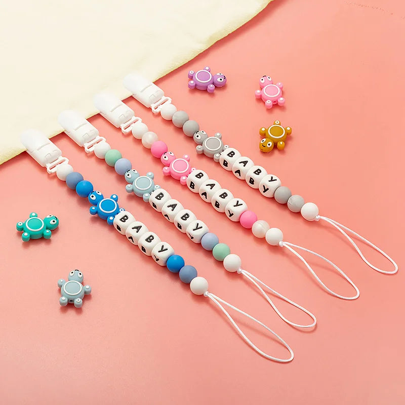 I Love Mom Dad Silicone Beads