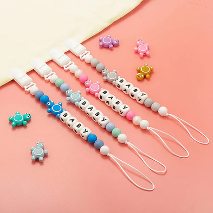 I Love Mom Dad Silicone Beads