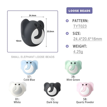 I Love Mom Dad Silicone Beads