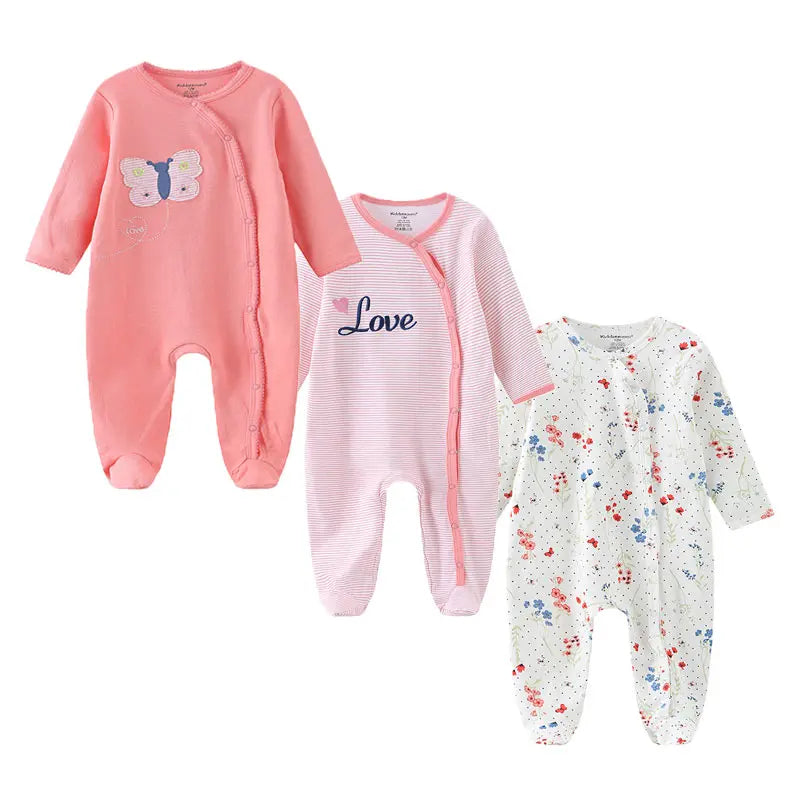 3PCS/Set Autumn Unisex Baby Rompers