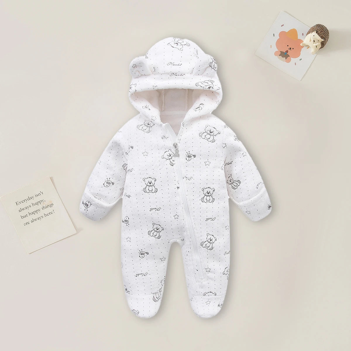 AYNIGIELL 0-12M Cartoon Newborn Bodysuit