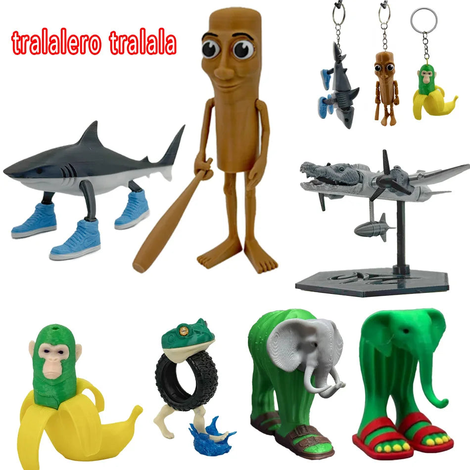 Shark Figurine Tungtungsahur Figure Funny Doll