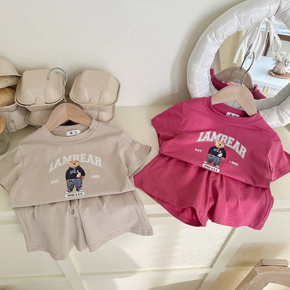 Printed Bear Cute Baby Girl And Boy T-shirt