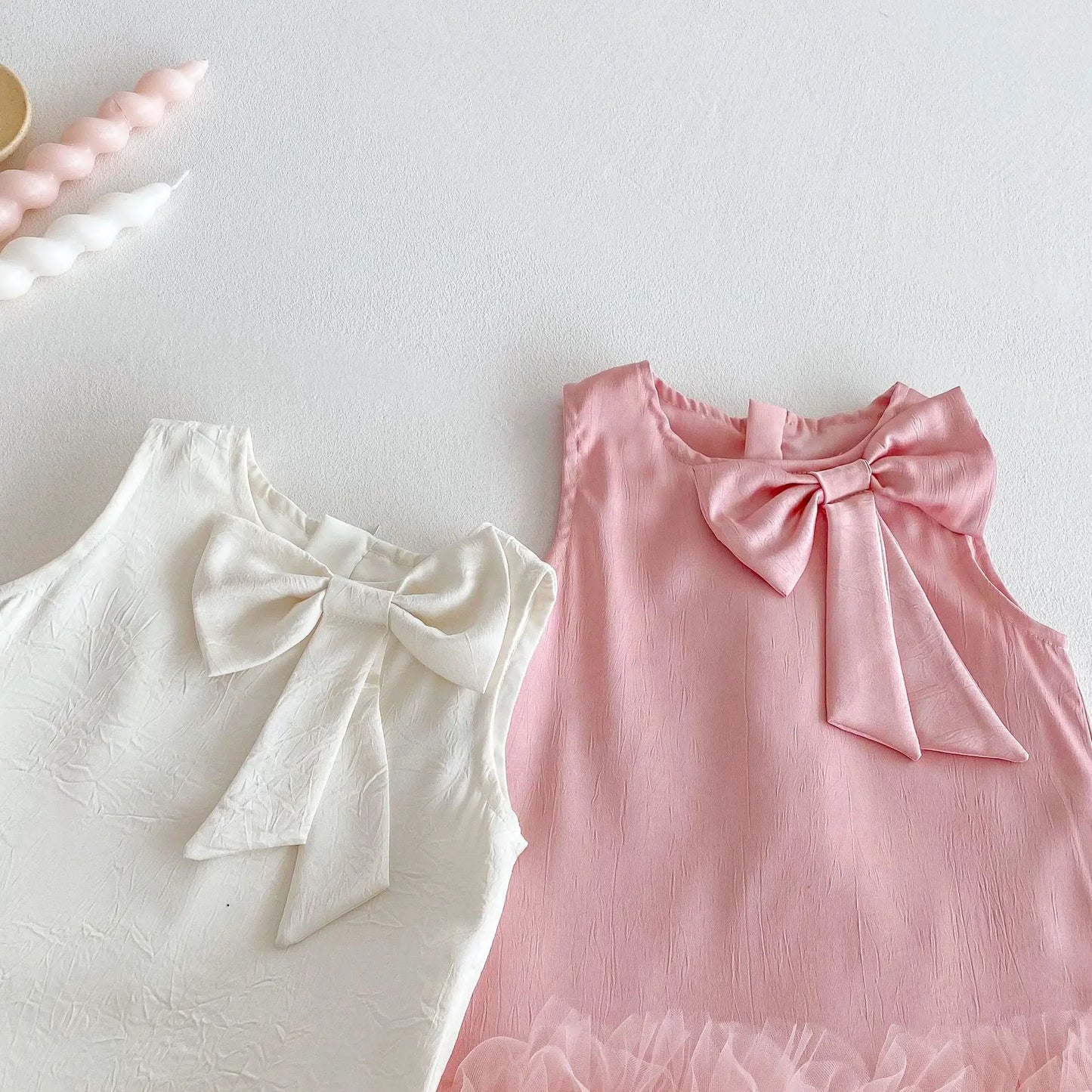 Girl's Bow Sleeveless Princess Dress