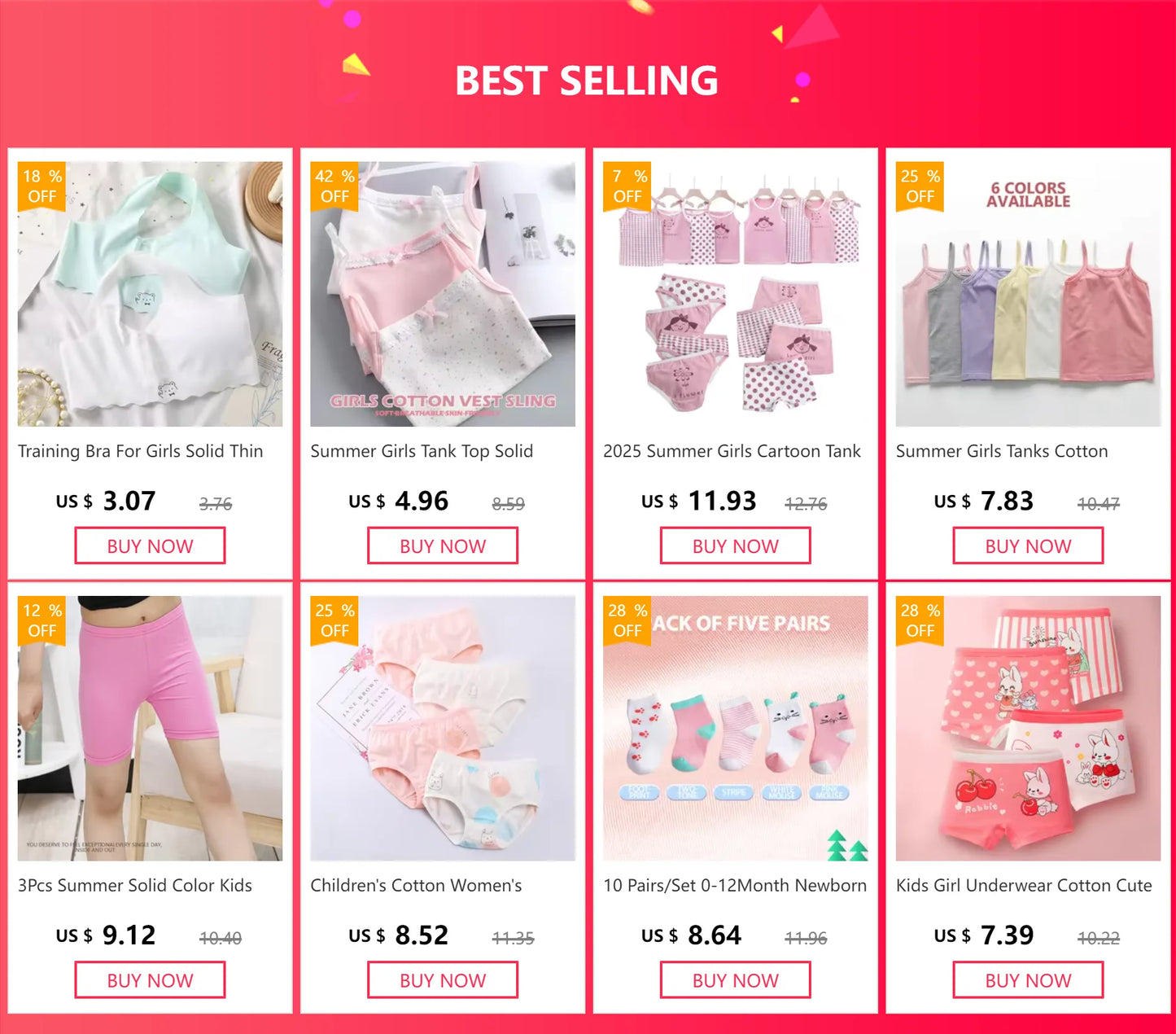 Summer Solid Color Kids Leggings