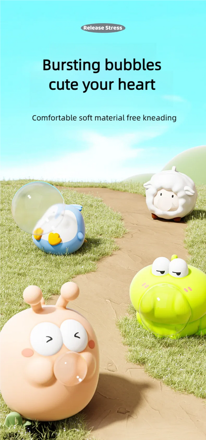 Cute Animal Spitting Bubbles Squish Squeeze Toy