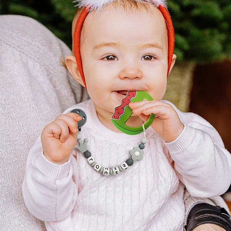 Cartoon Leaf Baby Silicone Teether