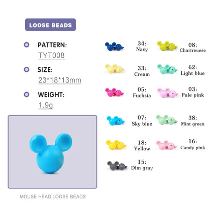 I Love Mom Dad Silicone Beads