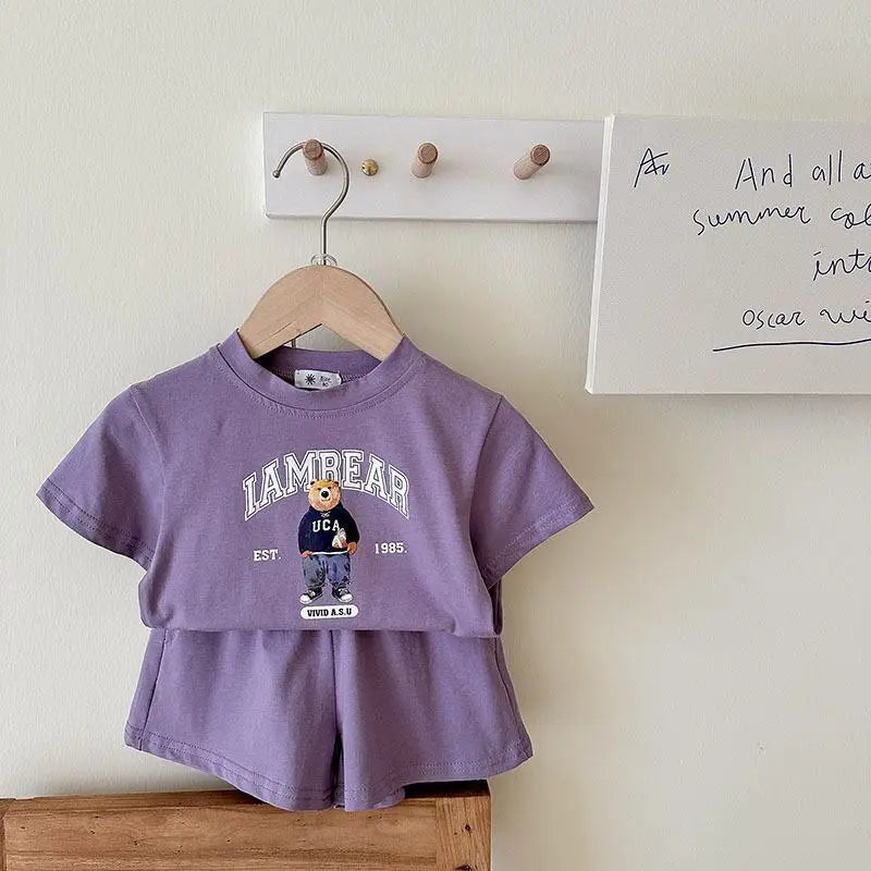 Printed Bear Cute Baby Girl And Boy T-shirt