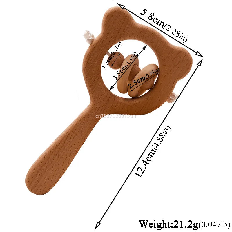 Wood Teether Rabbit Owl