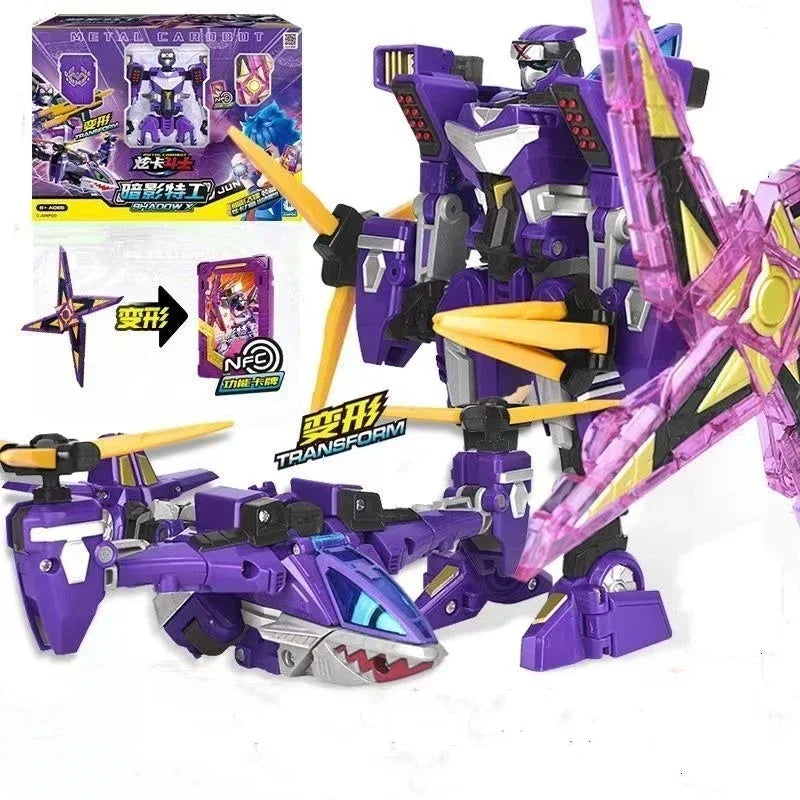 Metal Cardbot Transforming Mecha Robot