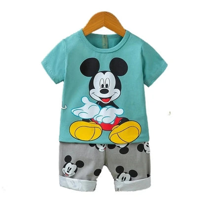 Summer Boys Girls Clothes Set T-shirt+pants