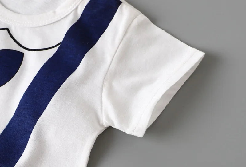 0-2 Years Baby Boys Summer Thin Cartoon Rompers