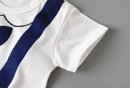 0-2 Years Baby Boys Summer Thin Cartoon Rompers