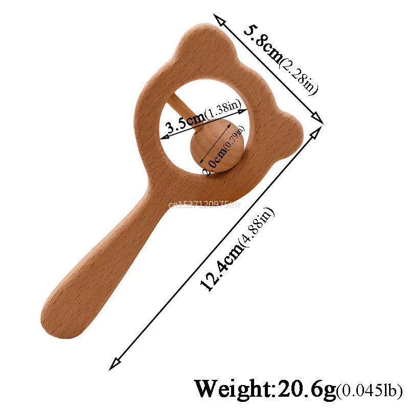 Wood Teether Rabbit Owl