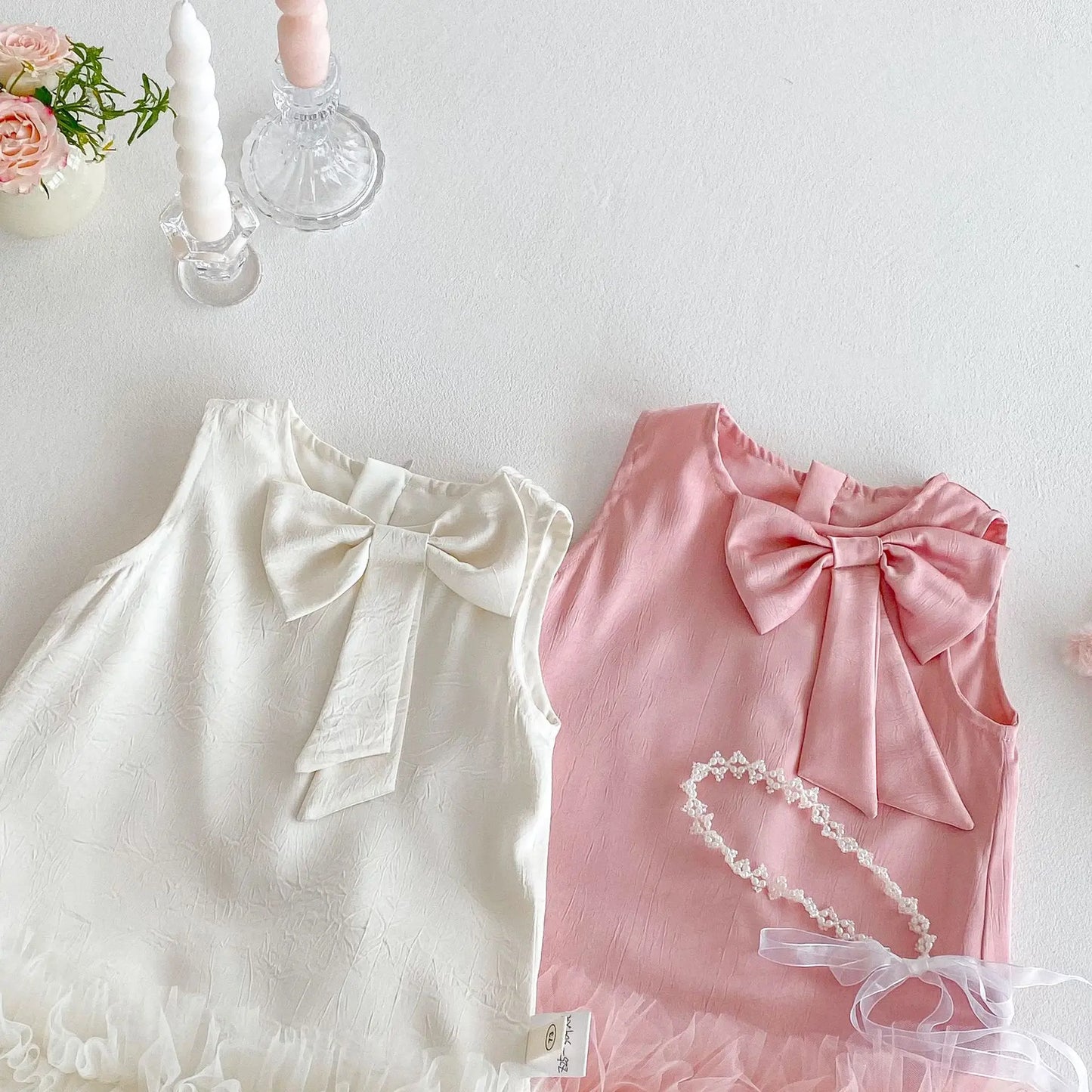 Girl's Bow Sleeveless Princess Dress