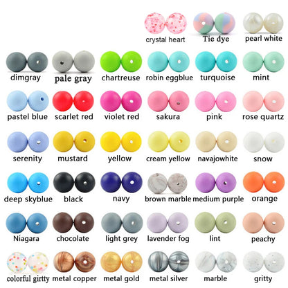 Silicone Beads 12mm 50pcs